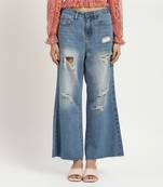 Blue denim drift distressed jeans