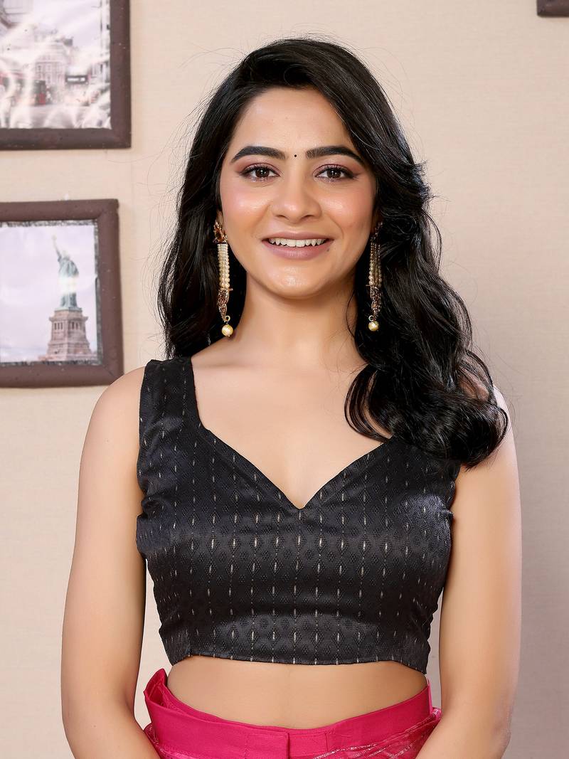 Ready To Wear Pink Fancy Gerogette Padding Saree With Blouse