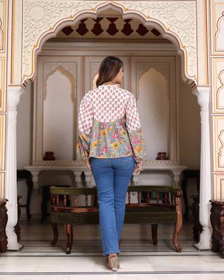 The jaipur art handblock printed bliss blouse 1