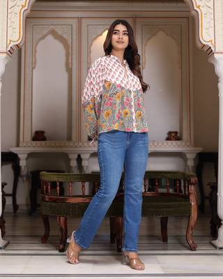 The jaipur art handblock printed bliss blouse 2