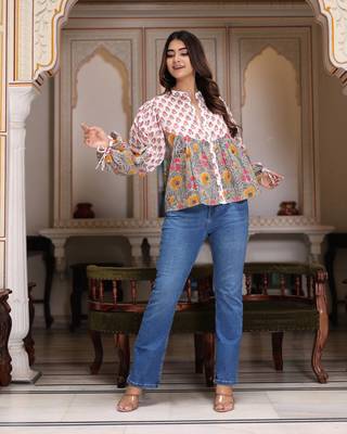 The jaipur art handblock printed bliss blouse 3