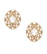 Kundan oversized studs