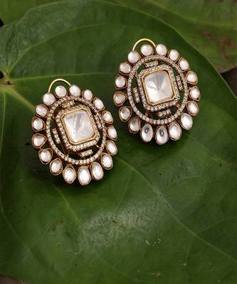 Round oversized kundan earrings 3