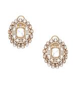 Round oversized kundan earrings