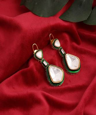 Kundan and meenakar earrings 3