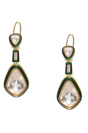 Kundan and meenakar earrings