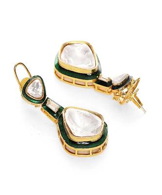 Kundan and meenakar earrings 4