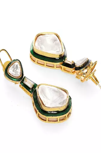 Kundan and meenakar earrings