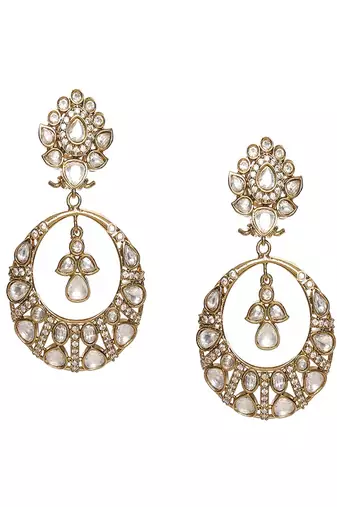 Chand kundan earrings