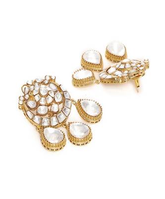 Chand kundan earrings with teardrops 4