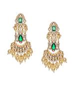 Dangler kundan earrings with pearls