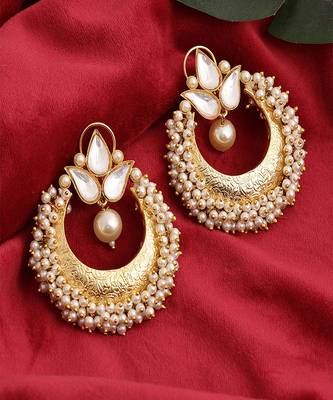 Chand and tear drop pearl earrings 2