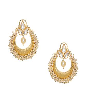 Chand and tear drop pearl earrings 3
