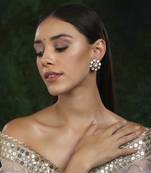 Oversized kundan studs