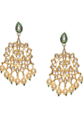 Kundan chand earrings