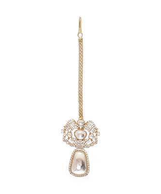 Kundan maang tikka with diamonds 3