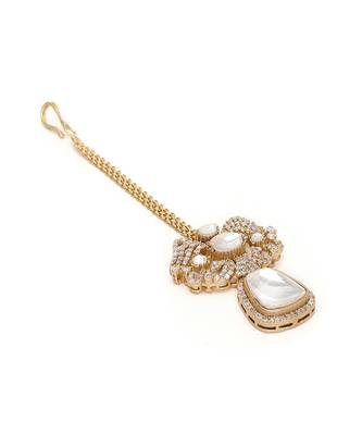 Kundan maang tikka with diamonds 4
