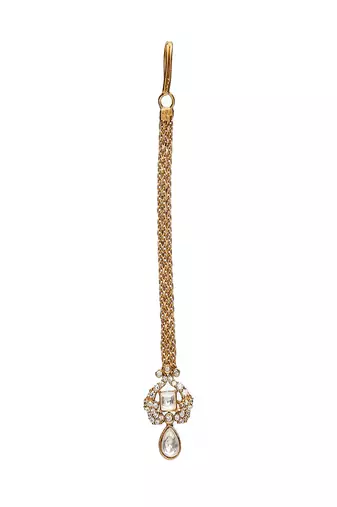 Kundan maang tikka with diamonds