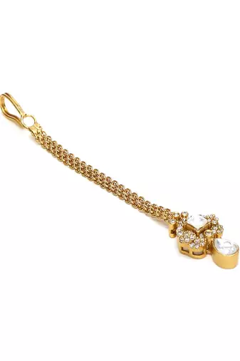 Kundan maang tikka with diamonds