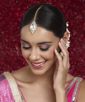 Kundan maang tikka with diamonds 1