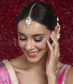 Kundan maang tikka with diamonds