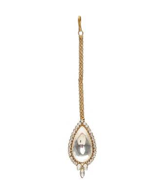 Kundan maang tikka with diamonds 3