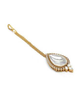 Kundan maang tikka with diamonds 4