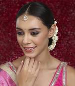 Kundan maang tikka with diamonds