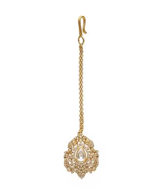 Kundan maang tikka with diamonds 3