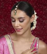 Kundan maang tikka with meenakari