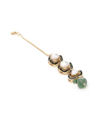 Kundan maang tikka with meenakari 4