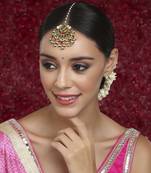 Multi meenakari maang tikka