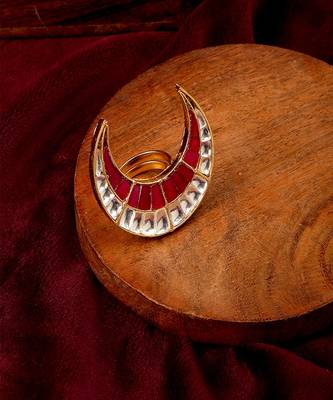 Half moon kundan ring 2