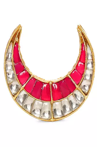Half moon kundan ring