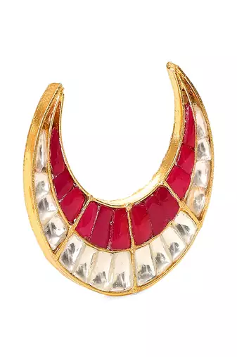 Half moon kundan ring