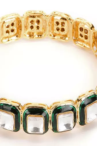 Kundan and meenakari bangle