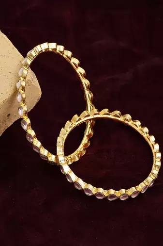 Kundan bangles (set of 2)