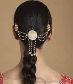 Kundan juda pin with pearls