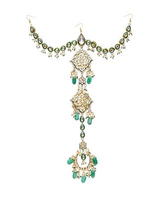 Kundan and stone hair braid (chotti) 3