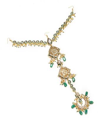 Kundan and stone hair braid (chotti) 4