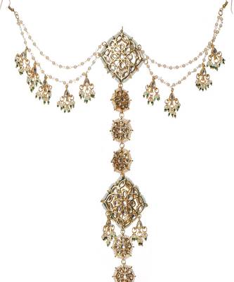 Kundan and pearl hair braid (chotti) 5