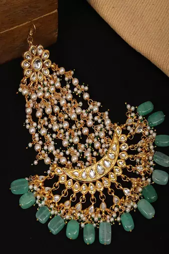 Kundan and stone passa/jhoomar