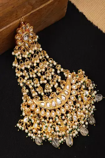 Kundan and stone passa/jhoomar