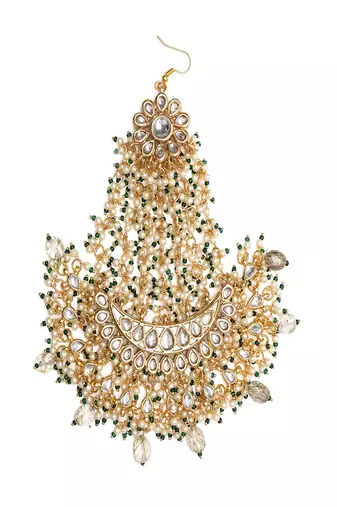 Kundan and stone passa/jhoomar