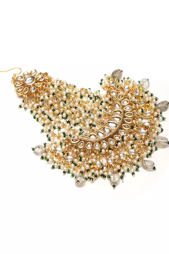 Kundan and stone passa/jhoomar