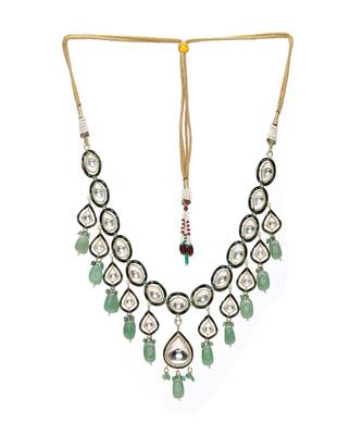 Kundan and stone meenakari necklace 3