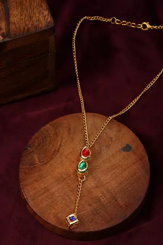 Multi meenakari kundan necklace