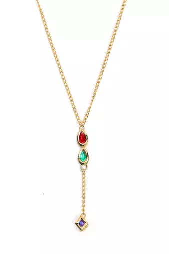 Multi meenakari kundan necklace