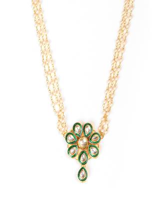 Meenakari kundan choker in pearl strings 4