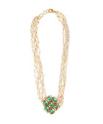 Meenakari kundan choker in pearl strings 2